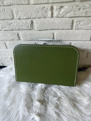 Koffertje met naam groot - khaki