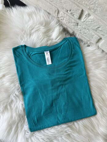 T-shirt vrouw - turqouise - 2XL