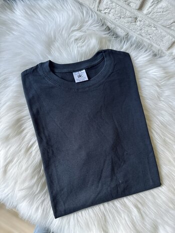 T-shirt man - donkergrijs - S