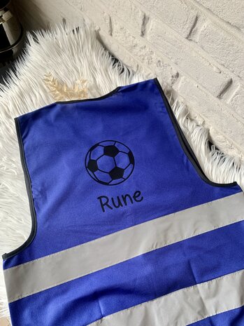 Gepersonaliseerd fluovestje - oranje maat 7 t.e.m. 12 jaar