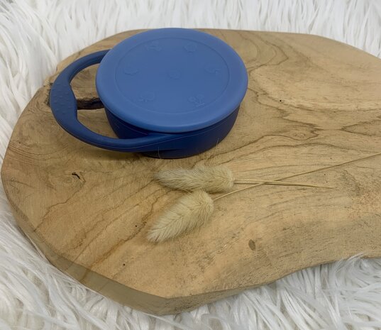 Opvouwbare siliconen snack cup - beige