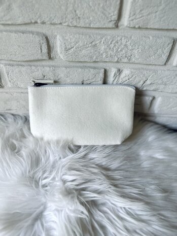 Toilettas vilt - wit