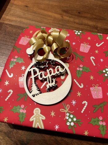 Cadeaulabel - kerstmuts rendier