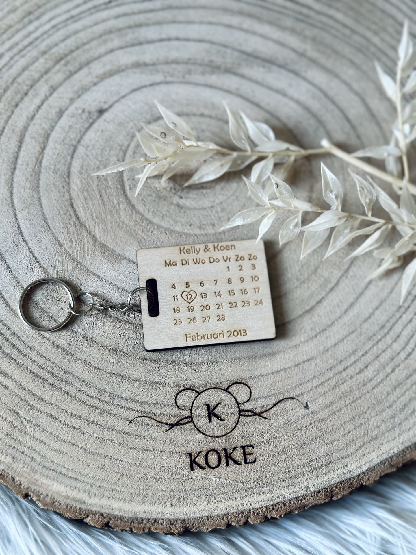 Leeg de prullenbak Zegevieren Sociaal Sleutelhanger kalender - Koke