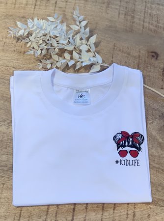 T-shirt #Kidlife meisje - kleine print
