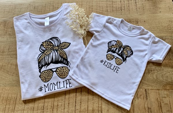 T-shirt #Kidlife meisje - grote print