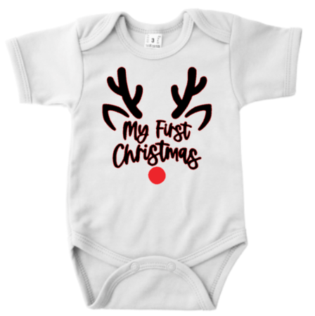 body my 1st Christmas - blanc