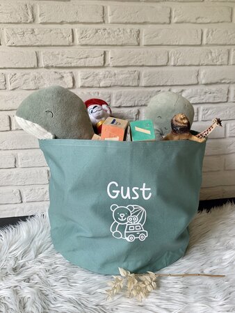 Speelgoedmand met naam (38 x 30 cm)