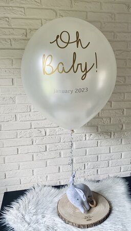 Gevulde cadeau ballon met Happy Horse Baby