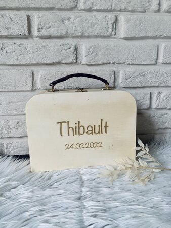 Gepersonaliseerd houten koffertje