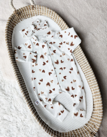 Boxpakje hartjes + strik - maat 56