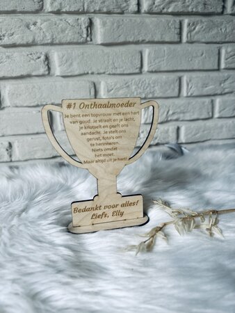 Houten trofee