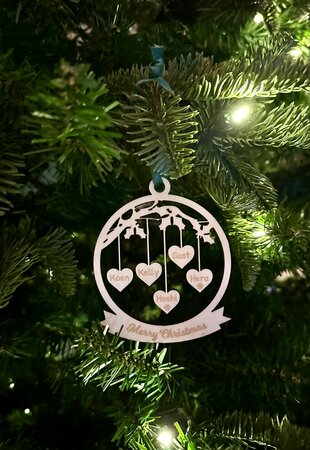 Gepersonaliseerde kerstbal - familie 2