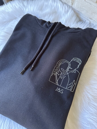 Hoodie lijntekening van foto 