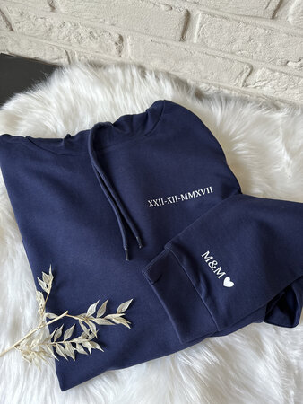 Sweater datum en initialen
