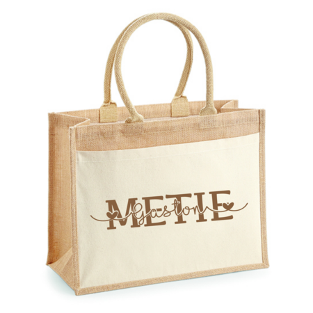 Gepersonaliseerde shopper jute