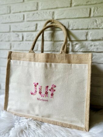 Shopper JUF - bloemenmotief