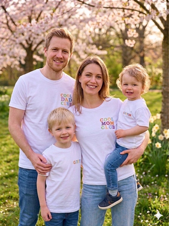 SWEATER cool dad club - regenboog