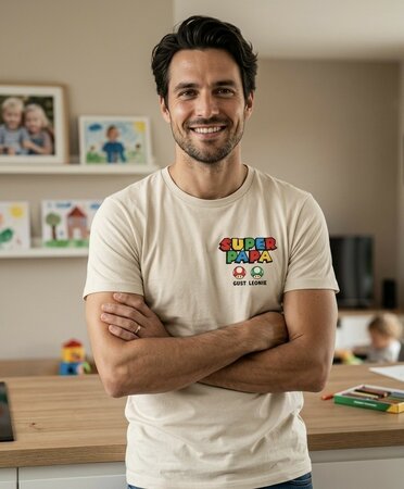 T-shirt papa - Super Mario